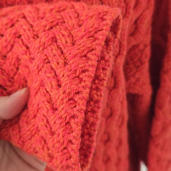 Aran Woolen Mills Cable Knit Cardigan‎‎‎ Merino Wool Size Xl - Picture 4 of 11